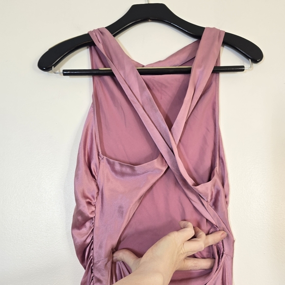 NWT Reformation Casette Silk Dress in Sugar Plum 8 - Picture 7 of 13